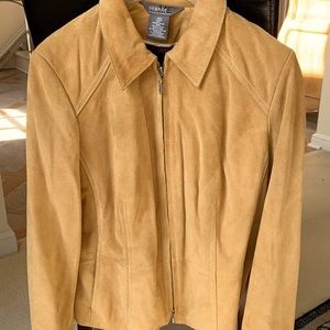 Genuine leather suede jacket